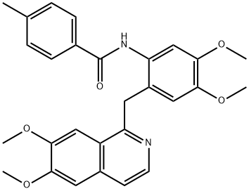 N-[2-[(6,7-dimethoxyisoquinolin-1-yl)methyl]-4,5-dimethoxyphenyl]-4-methylbenzamide Structure