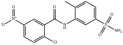 2-chloro-N-(2-methyl-5-sulfamoylphenyl)-5-nitrobenzamide 구조식 이미지