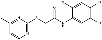 2-(4-methylpyrimidin-2-yl)sulfanyl-N-(2,4,5-trichlorophenyl)acetamide 구조식 이미지