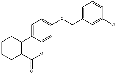 3-[(3-chlorophenyl)methoxy]-7,8,9,10-tetrahydrobenzo[c]chromen-6-one 구조식 이미지