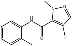 4-chloro-2-methyl-N-(2-methylphenyl)pyrazole-3-carboxamide 구조식 이미지