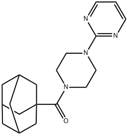 1-adamantyl-(4-pyrimidin-2-ylpiperazin-1-yl)methanone 구조식 이미지