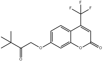 7-(3,3-dimethyl-2-oxobutoxy)-4-(trifluoromethyl)chromen-2-one 구조식 이미지