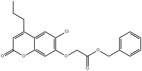 benzyl 2-(6-chloro-2-oxo-4-propylchromen-7-yl)oxyacetate 구조식 이미지