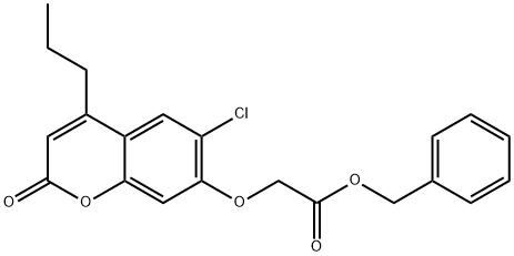 benzyl 2-(6-chloro-2-oxo-4-propylchromen-7-yl)oxyacetate Structure