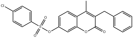 (3-benzyl-4-methyl-2-oxochromen-7-yl) 4-chlorobenzenesulfonate 구조식 이미지