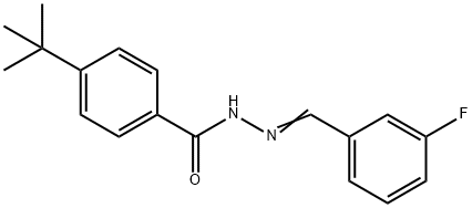 4-tert-butyl-N-[(E)-(3-fluorophenyl)methylideneamino]benzamide 구조식 이미지