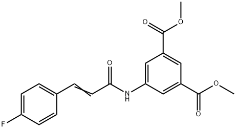 dimethyl 5-[[(E)-3-(4-fluorophenyl)prop-2-enoyl]amino]benzene-1,3-dicarboxylate Structure