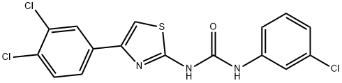 1-(3-chlorophenyl)-3-[4-(3,4-dichlorophenyl)-1,3-thiazol-2-yl]urea Structure