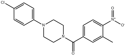 [4-(4-chlorophenyl)piperazin-1-yl]-(3-methyl-4-nitrophenyl)methanone Structure