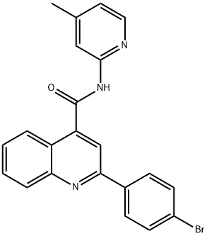 2-(4-bromophenyl)-N-(4-methylpyridin-2-yl)quinoline-4-carboxamide 구조식 이미지