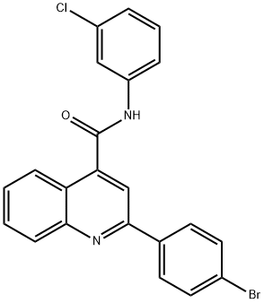 2-(4-bromophenyl)-N-(3-chlorophenyl)quinoline-4-carboxamide Structure