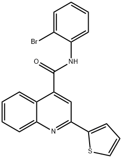 N-(2-bromophenyl)-2-thiophen-2-ylquinoline-4-carboxamide Structure