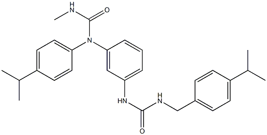 1-[(4-propan-2-ylphenyl)methyl]-3-[3-[(4-propan-2-ylphenyl)methylcarbamoylamino]phenyl]urea 구조식 이미지
