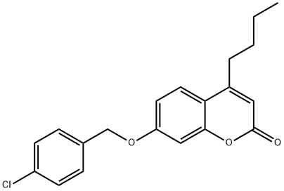 4-butyl-7-[(4-chlorophenyl)methoxy]chromen-2-one Structure