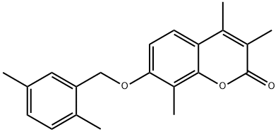 7-[(2,5-dimethylphenyl)methoxy]-3,4,8-trimethylchromen-2-one 구조식 이미지