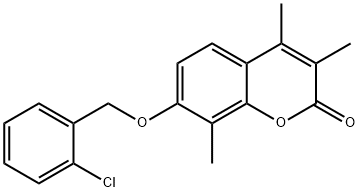 7-[(2-chlorophenyl)methoxy]-3,4,8-trimethylchromen-2-one 구조식 이미지