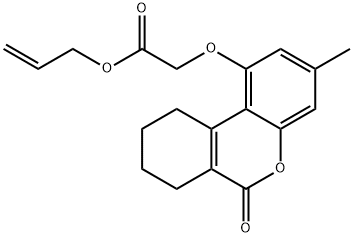 prop-2-enyl 2-[(3-methyl-6-oxo-7,8,9,10-tetrahydrobenzo[c]chromen-1-yl)oxy]acetate Structure