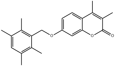 3,4-dimethyl-7-[(2,3,5,6-tetramethylphenyl)methoxy]chromen-2-one Structure