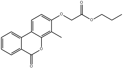 propyl 2-(4-methyl-6-oxobenzo[c]chromen-3-yl)oxyacetate Structure