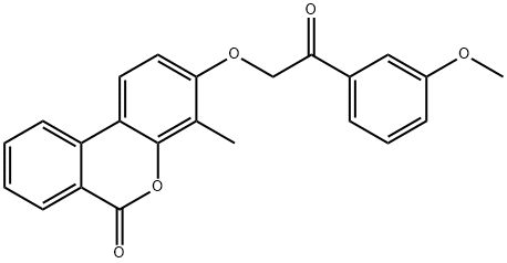 3-[2-(3-methoxyphenyl)-2-oxoethoxy]-4-methylbenzo[c]chromen-6-one 구조식 이미지