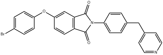 5-(4-bromophenoxy)-2-[4-(pyridin-4-ylmethyl)phenyl]isoindole-1,3-dione Structure