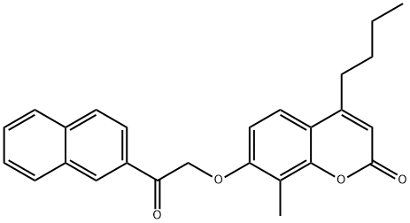 4-butyl-8-methyl-7-(2-naphthalen-2-yl-2-oxoethoxy)chromen-2-one Structure