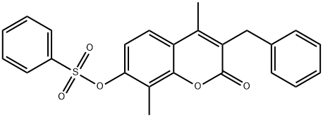 (3-benzyl-4,8-dimethyl-2-oxochromen-7-yl) benzenesulfonate 구조식 이미지