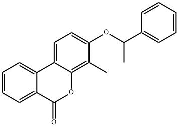 4-methyl-3-(1-phenylethoxy)benzo[c]chromen-6-one 구조식 이미지