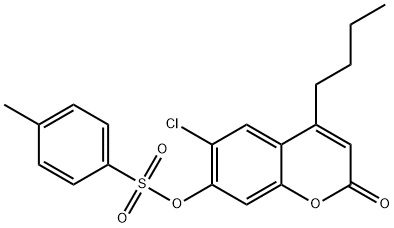 (4-butyl-6-chloro-2-oxochromen-7-yl) 4-methylbenzenesulfonate 구조식 이미지