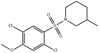 1-(2,5-dichloro-4-methoxyphenyl)sulfonyl-3-methylpiperidine 구조식 이미지