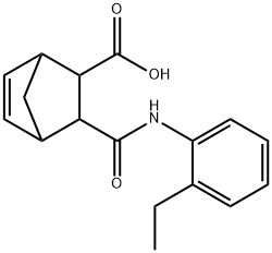 2-[(2-ethylphenyl)carbamoyl]bicyclo[2.2.1]hept-5-ene-3-carboxylic acid 구조식 이미지