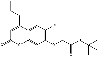 tert-butyl 2-(6-chloro-2-oxo-4-propylchromen-7-yl)oxyacetate Structure