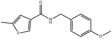 N-[(4-methoxyphenyl)methyl]-5-methylthiophene-3-carboxamide 구조식 이미지