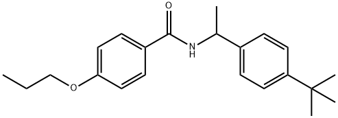 N-[1-(4-tert-butylphenyl)ethyl]-4-propoxybenzamide 구조식 이미지