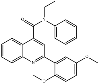 2-(2,5-dimethoxyphenyl)-N-ethyl-N-phenylquinoline-4-carboxamide Structure