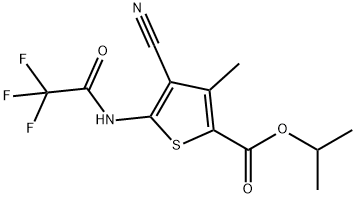 propan-2-yl 4-cyano-3-methyl-5-[(2,2,2-trifluoroacetyl)amino]thiophene-2-carboxylate Structure