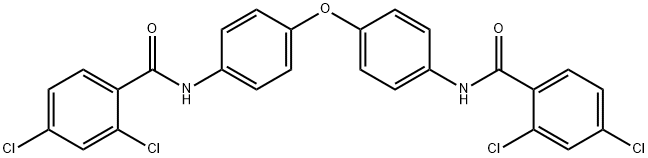 2,4-dichloro-N-[4-[4-[(2,4-dichlorobenzoyl)amino]phenoxy]phenyl]benzamide 구조식 이미지