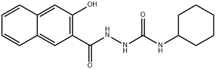 1-cyclohexyl-3-[(3-hydroxynaphthalene-2-carbonyl)amino]urea 구조식 이미지