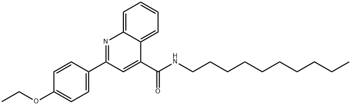 N-decyl-2-(4-ethoxyphenyl)quinoline-4-carboxamide 구조식 이미지
