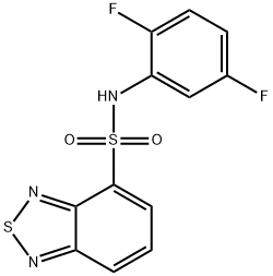 N-(2,5-difluorophenyl)-2,1,3-benzothiadiazole-4-sulfonamide 구조식 이미지