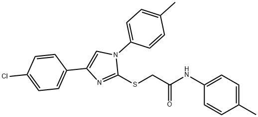 2-[4-(4-chlorophenyl)-1-(4-methylphenyl)imidazol-2-yl]sulfanyl-N-(4-methylphenyl)acetamide 구조식 이미지