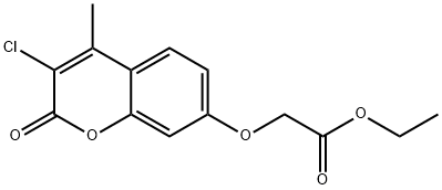 ethyl 2-(3-chloro-4-methyl-2-oxochromen-7-yl)oxyacetate 구조식 이미지