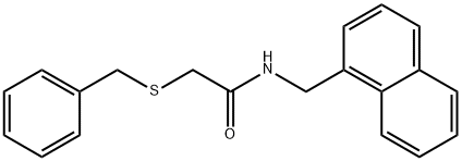 2-benzylsulfanyl-N-(naphthalen-1-ylmethyl)acetamide 구조식 이미지