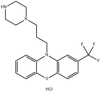 10-(3-piperazin-1-ylpropyl)-2-(trifluoromethyl)phenothiazine dihydrochloride Structure