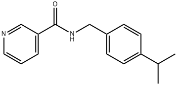 N-[(4-propan-2-ylphenyl)methyl]pyridine-3-carboxamide Structure