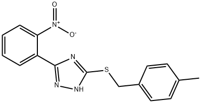 3-[(4-methylphenyl)methylsulfanyl]-5-(2-nitrophenyl)-1H-1,2,4-triazole Structure