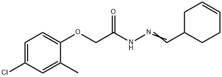 2-(4-chloro-2-methylphenoxy)-N-[(E)-cyclohex-3-en-1-ylmethylideneamino]acetamide 구조식 이미지