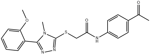N-(4-acetylphenyl)-2-[[5-(2-methoxyphenyl)-4-methyl-1,2,4-triazol-3-yl]sulfanyl]acetamide Structure