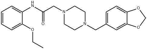 2-[4-(1,3-benzodioxol-5-ylmethyl)piperazin-1-yl]-N-(2-ethoxyphenyl)acetamide 구조식 이미지